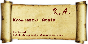 Krompaszky Atala névjegykártya
